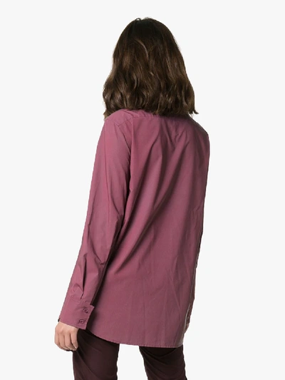 Shop Sies Marjan Iridescent Button-down Long-sleeved Shirt In Purple