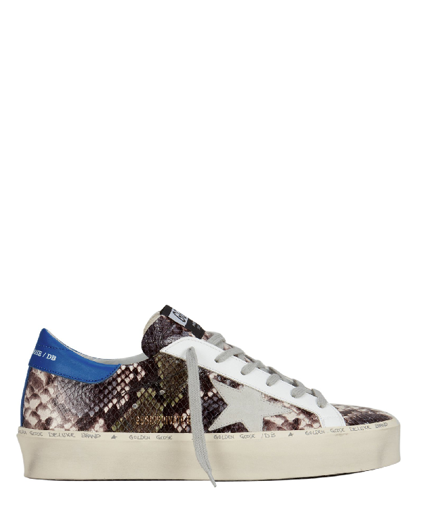 snakeskin golden goose sneakers