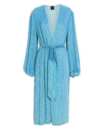 Shop Retroféte Retrofête Audrey Sequin Dress In Blue-lt