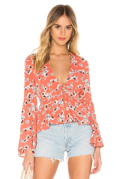 Shop Bb Dakota Jack By  Blue Skies Top In Persimmon Red