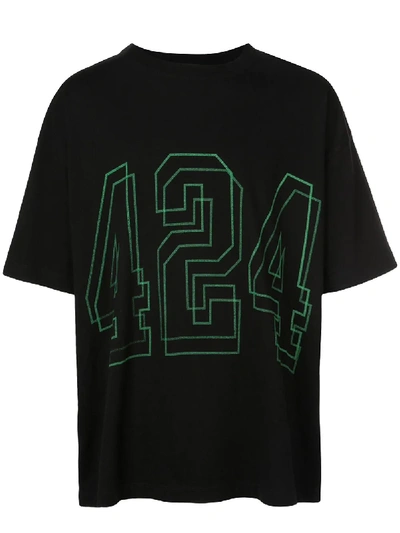 Shop 424 '' Logo T-shirt - Black