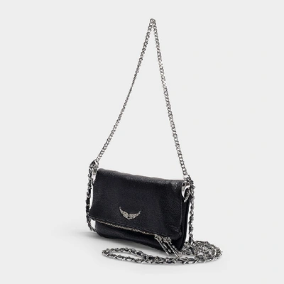 Zadig & Voltaire Rock Nano Hobo Bag - Black - Leather In Black