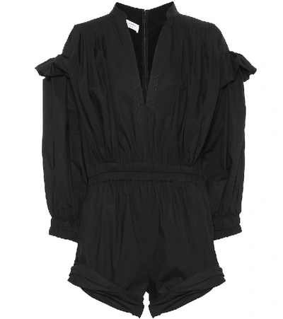 Shop Philosophy Di Lorenzo Serafini Cotton-poplin Jumpsuit In Black