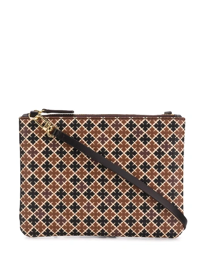 Shop By Malene Birger Mosaic Print Clutch - Brown