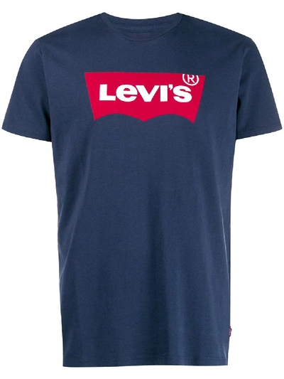 Shop Levi's Logo Print T-shirt In Blue