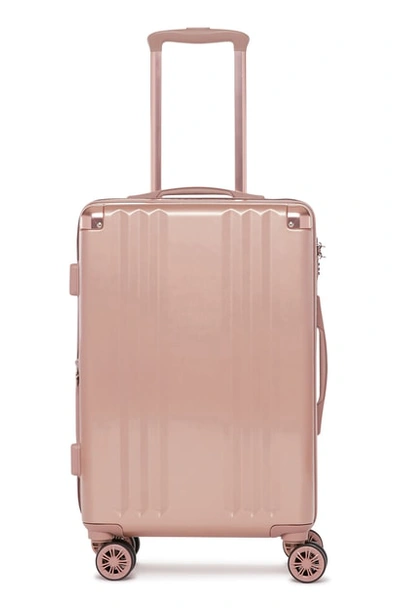 Shop Calpak Ambeur 20-inch Rolling Spinner Carry-on - Pink In Rose Gold