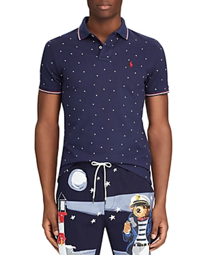 Shop Polo Ralph Lauren Americana Mesh Classic Fit Polo Shirt In Navy Multi
