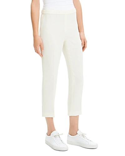 Shop Theory Basic Crepe Pants In Rice
