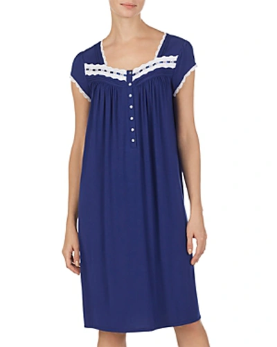 Shop Eileen West Cap Sleeve Waltz Nightgown In Navy