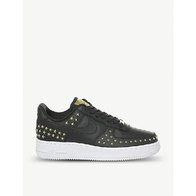 Nike Air Force 1 '07 Star-studded Leather Trainers In Oil Grey Star Stud |  ModeSens