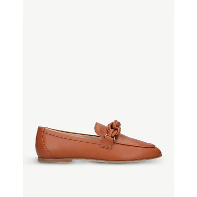 Shop Tod's Knot-detail Leather Loafers In Other
