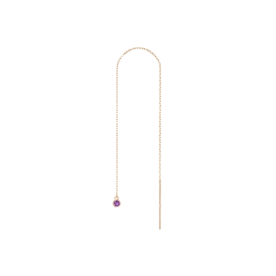 Shop Aurate Birthstone Ear Chain Threader In Gold