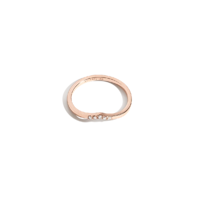 Shop Aurate Diamond Brooklyn Bridge Ring In Gold/ Pink