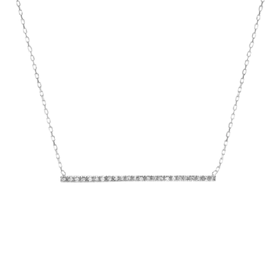 Shop Aurate Diamond Bar Pendant In Gold/ White
