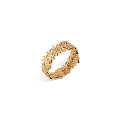 Shop Aurate Flower Ring Closed In Gold