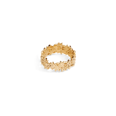 Shop Aurate Flower Ring Closed In Gold