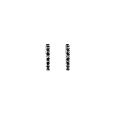 Shop Aurate Huggie Earrings With White Diamonds In Gold/ White