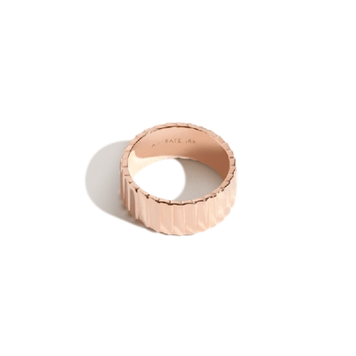 Shop Aurate Infinity Ring In Gold/ Pink