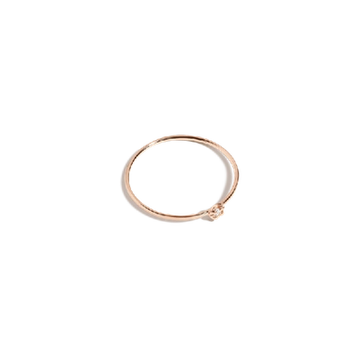 Shop Aurate Mini Stackable Diamond Ring In Gold/ Pink