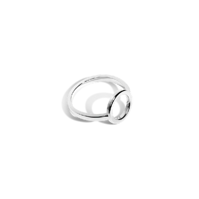 Shop Aurate Solid Circle Ring In Gold/ White
