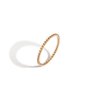 Shop Aurate Thick Stackable Twist Ring In Gold