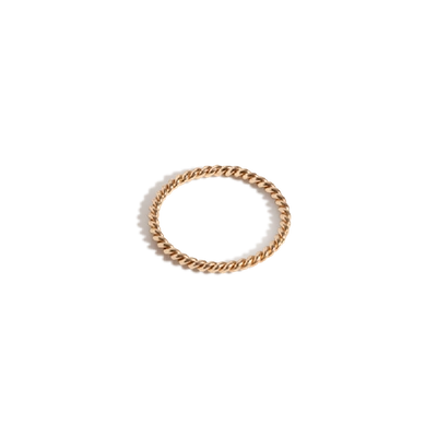 Shop Aurate Thick Stackable Twist Ring In Gold