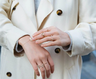 Shop Aurate Wraparound Ring With White Diamonds In Gold/ White