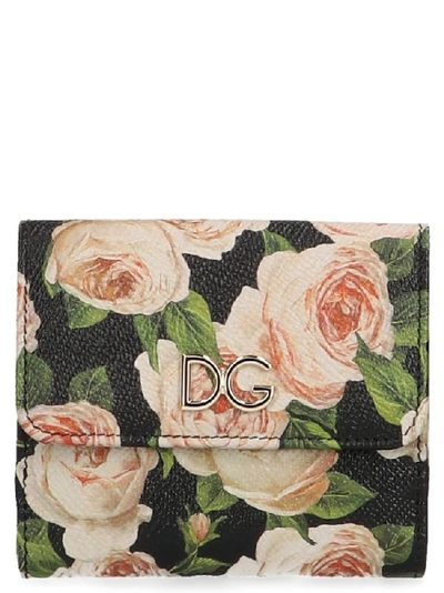 Shop Dolce & Gabbana Floral Printed Wallet In Multi