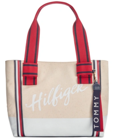 Tommy Hilfiger Canvas Tote Cream/gold | ModeSens