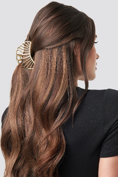 Shop Na-kd Metal Shell Hair Clip - Gold