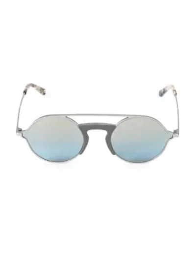 Shop Web Eyewear 54mm Metal Round Sunglasses In Gunmetal