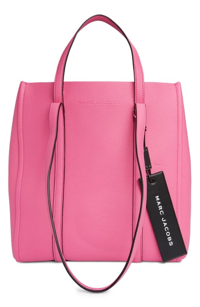 Shop Marc Jacobs The Tag 27 Leather Tote - Pink In Bright Pink