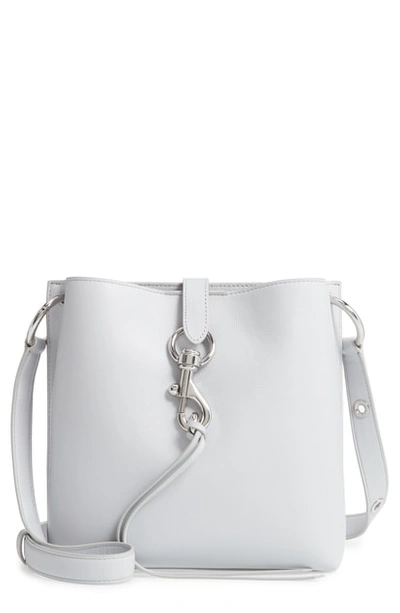 Shop Rebecca Minkoff Small Megan Leather Feed Bag - Grey In Ice Grey