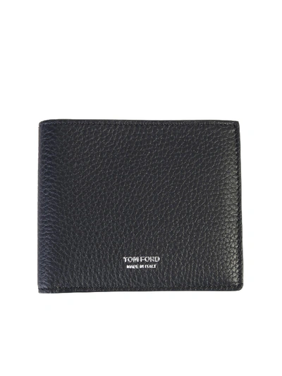 Shop Tom Ford Leather Wallet In Blue
