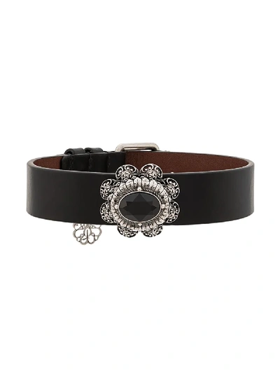 Shop Alexander Mcqueen Embellished Choker - Black