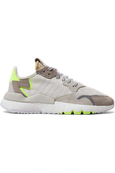 Shop Adidas Originals Nite Jogger Ripstop, Mesh And Suede Sneakers In White