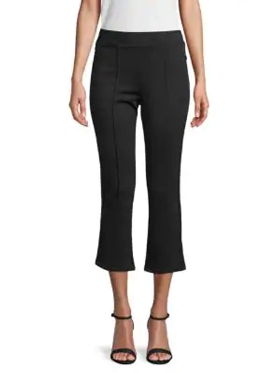 Shop A.l.c Flared-cuff Cropped Pants In Black