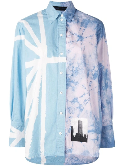 Shop Proenza Schouler Tie-dye Building Photo Shirt - Blue