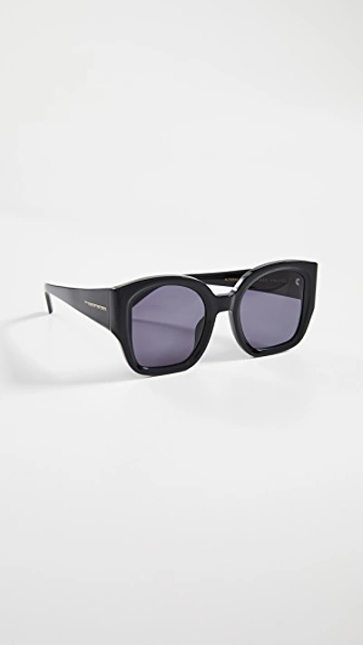 Shop Karen Walker Alternative Fit Checkmate Sunglasses In Black/smoke Mono