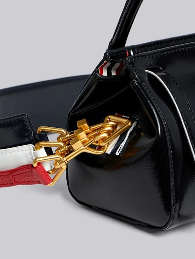 Shop Thom Browne 3-strap Calfskin Mini Bag In Black