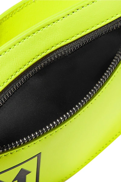 Shop Off-white Neon Leather Belt Bag In Chartreuse