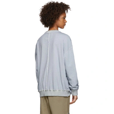 Shop A-cold-wall* Blue Overlock Sweater In C444 Palegr