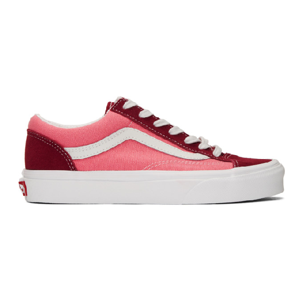 pink and red vans