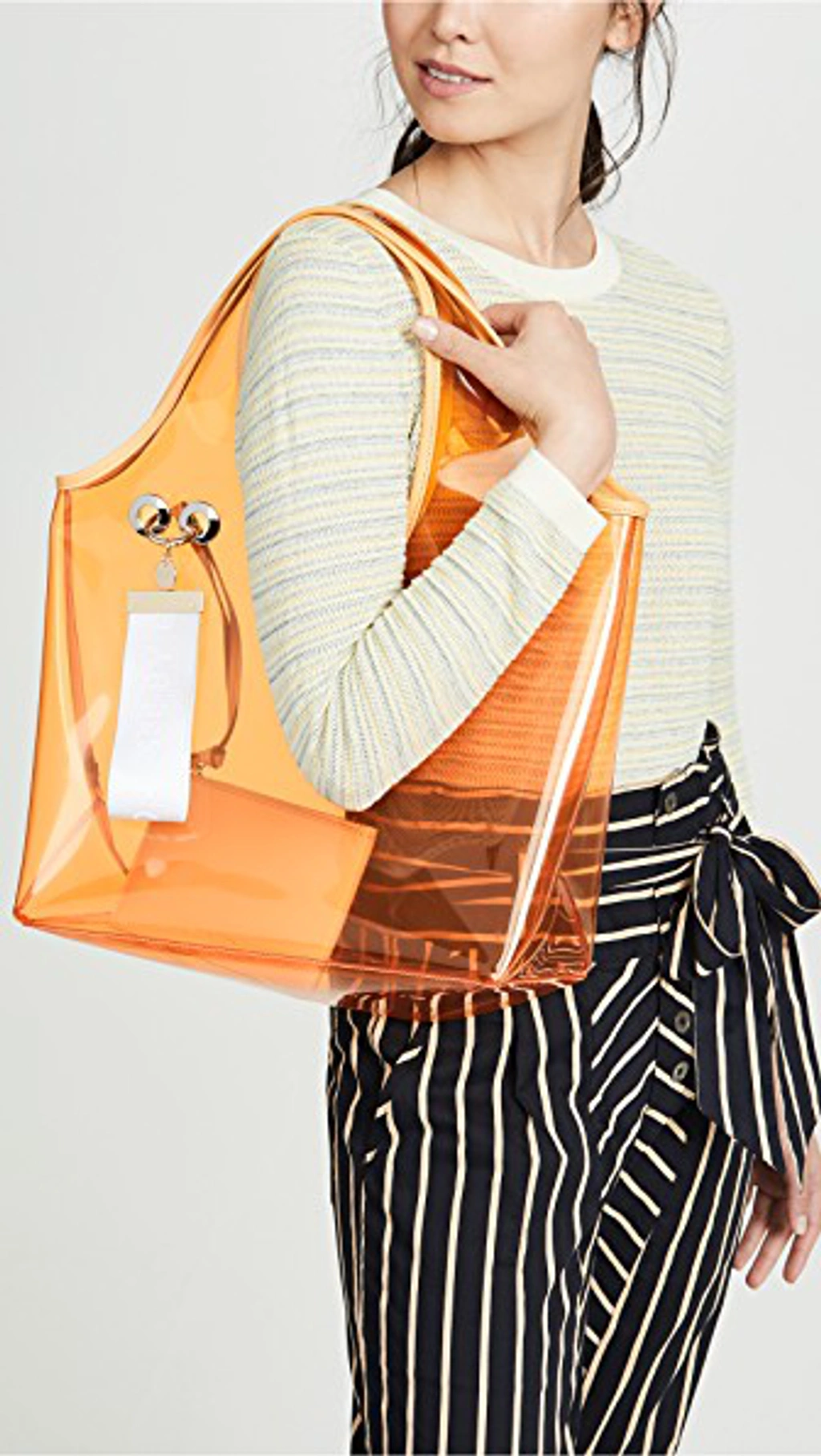 See By Chloe Jay Transparent Tote Bag Orange In Sparkling Orange ModeSens