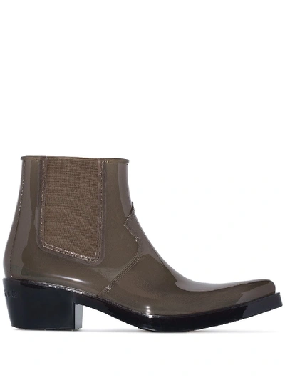 Shop Calvin Klein 205w39nyc Carol Ankle Boots In Green