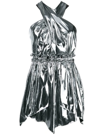 Shop Isabel Marant Kary Mini Dress - Silver