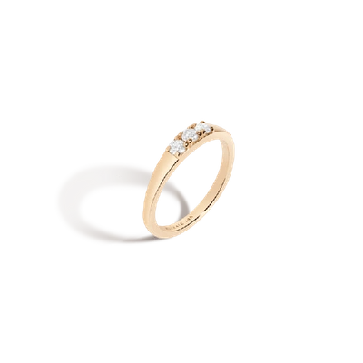 Shop Aurate Bold Diamond Stacker Ring In Gold