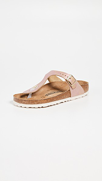 birkenstock gizeh metallic pink