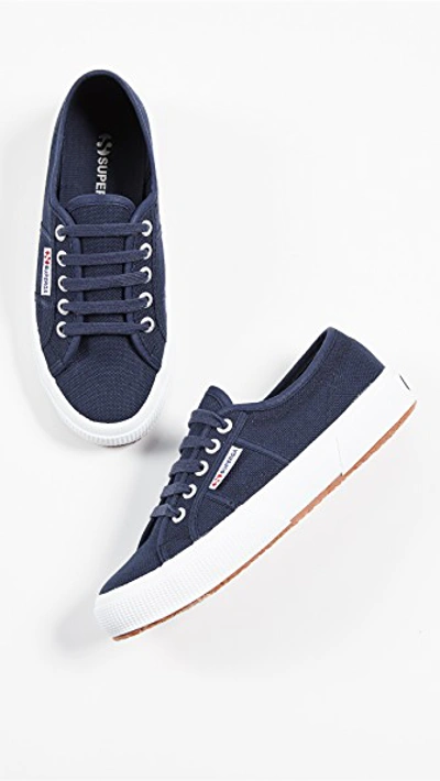 Superga Cotu Classic Lace Up Sneakers Navy In Navy