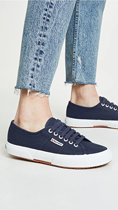 Shop Superga Cotu Classic Lace Up Sneakers Navy